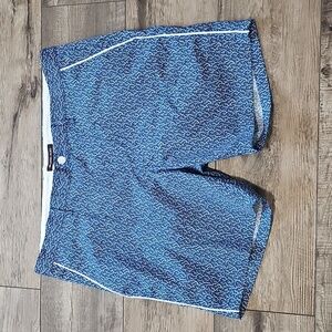 Michael Kors Patterned Blue Shorts